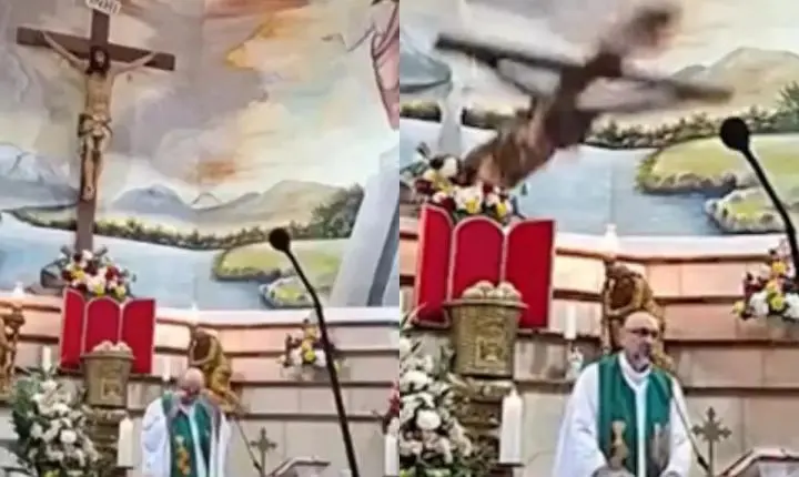 Morte de padre em Guayaquil após queda de cruz durante missa ao vivo
