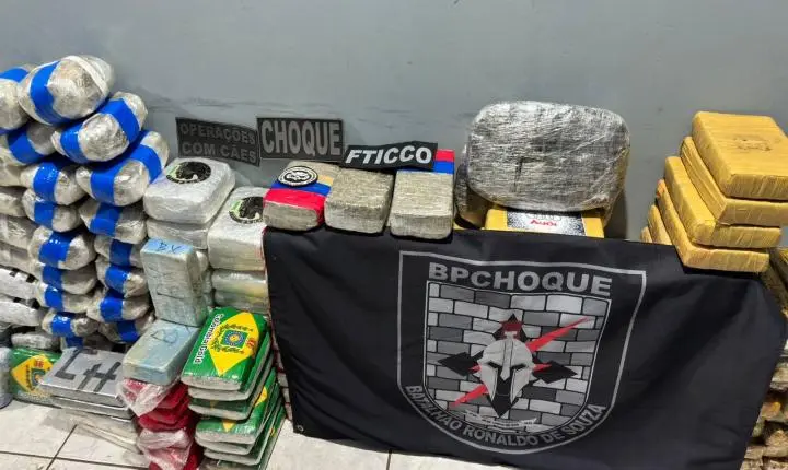 PM e FTICCO apreendem cerca de 500 kg de drogas em operação na BR-364, em Porto Velho